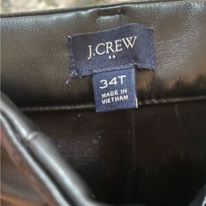 J.Crew Black Vegan Leather Pants